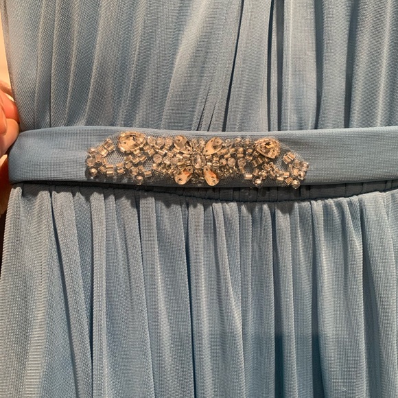 Azazie Hazel Steel Blue Dress in Size A0 - Picture 5 of 12